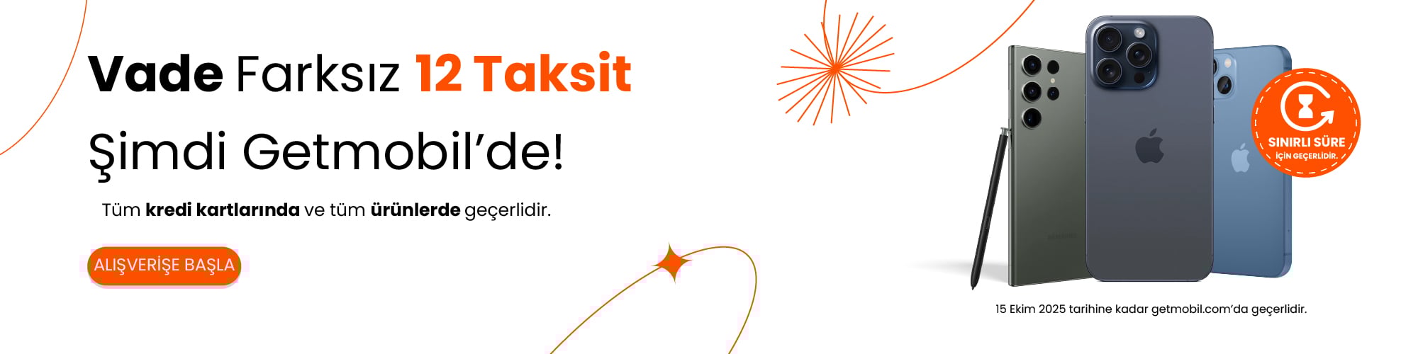 Vade Farksız 12 Taksit Fırsatı Başladı!