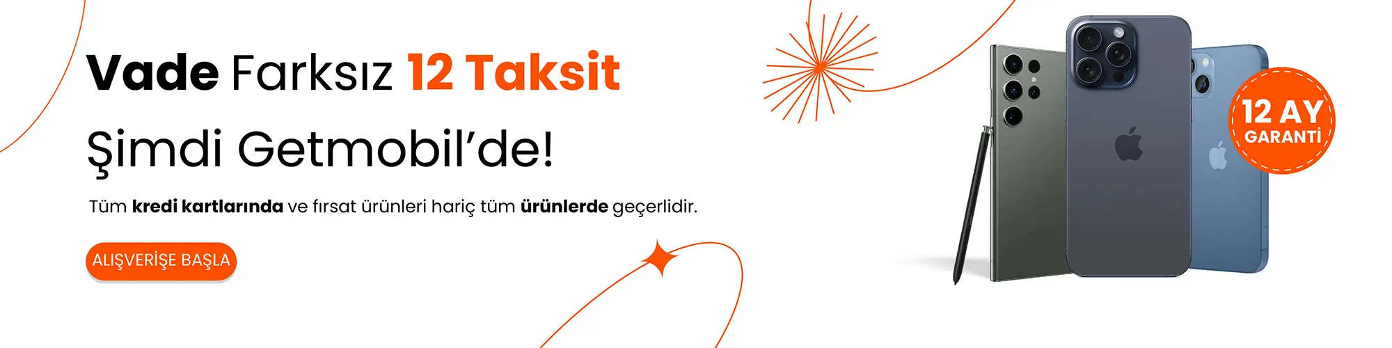 Vade Farksız 12 Taksit Fırsatı Başladı!