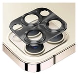Nettech Apple iPhone 12 Pro Uyumlu Metalik Seri Kamera Cam Koruyucu (Siyah) NT90374