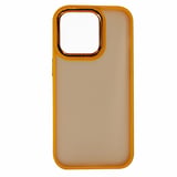 Nettech Apple iPhone 14 Pro Uyumlu Metal Kamera Çerçeveli Arka Koruma Kılıf (Sarı) NT97542