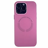 Nettech Apple iPhone 13 Pro Max Uyumlu Deri Magsafe Seri Arka Koruma Kılıf (Pembe) NT100574