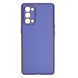 Nettech Oppo Reno 5 Pro Uyumlu Coco Leather Seri Arka Koruma Kılıf (Lila) NT93626
