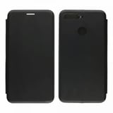 Nettech Huawei Y6 2018 Uyumlu Lüx Seri Kapaklı Kılıf (Siyah) VR18218