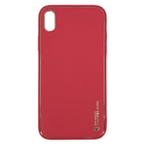 Nettech Apple iPhone XR Uyumlu Coco Leather Seri Arka Koruma Kılıf (Kırmızı) NT90418