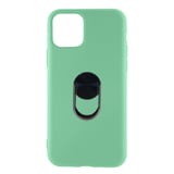 Nettech Apple iPhone 11 Pro Uyumlu Leather Ring Nano Arka Koruma Kılıf (Yeşil) NT82892
