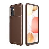 Nettech Samsung Galaxy A82 Uyumlu Auto Seri Arka Koruma Kılıf (Kahverengi) NT88361