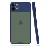 Nettech Apple iPhone 12 Pro Max Uyumlu Platin Kamera Kızaklı Arka Koruma Kılıf (Lacivert) NT84749