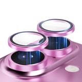 Nettech Apple iPhone 16 Uyumlu Alüminyum Seri Kamera Cam Koruyucu (Pembe) NT111108