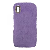 Nettech Apple iPhone XS Uyumlu Peluş Arka Koruma Kılıf (Lila) VR12984