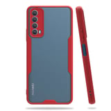 Nettech Huawei P Smart 2021 Uyumlu Platin Seri Arka Koruma Kılıf (Kırmızı) NT86434