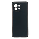 Nettech Xiaomi Mi 11 Uyumlu Coco Leather Seri Arka Koruma Kılıf (Siyah) NT99670