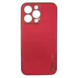 Nettech Apple iPhone 13 Pro Max Uyumlu Coco Leather Seri Arka Koruma Kılıf (Kırmızı) NT90468