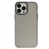Nettech Apple iPhone 14 Pro Uyumlu Metal Kamera Çerçeveli Arka Koruma Kılıf (Siyah) NT96935