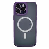Nettech Apple iPhone 14 Pro Uyumlu Metal Kamera Çerçeveli Magsafe Seri Arka Koruma Kılıf (Mor) NT98046