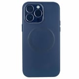 Nettech Apple iPhone 13 Pro Uyumlu Deri Magsafe Seri Arka Koruma Kılıf (Lacivert) NT100562