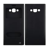 Samsung Samsung Galaxy A8 Uyumlu Pencereli Kapaklı Kılıf (Siyah) VR5389