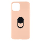 Nettech Apple iPhone 11 Pro Uyumlu Leather Ring Nano Arka Koruma Kılıf (Pembe) NT82895