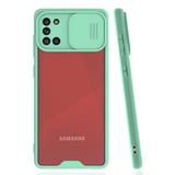 Nettech Samsung Galaxy A31 Uyumlu Platin Kamera Kızaklı Arka Koruma Kılıf (Su Yeşili) NT86677