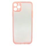 Nettech Apple iPhone 11 Pro Max Uyumlu Kontrast Renkli Tuş Seri Arka Koruma Kılıf (Pembe) NT88646