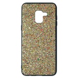 Nettech Samsung Galaxy A530 A8 2018 Uyumlu Simli Arka Koruma Kılıf (Gold) VR7844