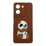Nettech Xiaomi Redmi Note 13 Pro 5G Uyumlu Maskot Seri Arka Koruma Kılıf (Kahverengi) NT109850