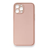 Nettech Apple iPhone 13 Pro Max Uyumlu Coco Leather Seri Arka Koruma Kılıf (Pembe) NT90469