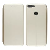 Nettech Huawei P Smart Uyumlu Lüx Seri Kapaklı Kılıf (Gold) VR18227