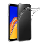 Nettech Samsung Galaxy J4 Plus Uyumlu Şeffaf Seri Arka Koruma Kılıf (Şeffaf) VR12516