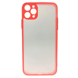Nettech Apple iPhone 12 Pro Max Uyumlu Kontrast Renkli Tuş Seri Arka Koruma Kılıf (Kırmızı) NT88631
