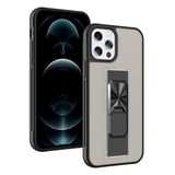 Nettech Apple iPhone 12 Uyumlu MicroCase Mıknatıs Yüzüklü Arka Koruma Kılıf (Siyah) NT86921
