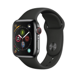 Apple Watch Series 4  Paslanmaz Çelik  40mm  Cellular  Gece yarısı