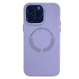 Nettech Apple iPhone 13 Pro Uyumlu Deri Magsafe Seri Arka Koruma Kılıf (Lila) NT100567