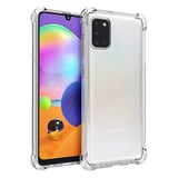 Nettech Samsung Galaxy A31 Uyumlu Rarroz Seri Arka Koruma Kılıf (Şeffaf) NT80200