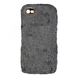 Nettech Apple iPhone 8 Uyumlu Peluş Arka Koruma Kılıf (Gri) VR13030
