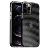 Nettech Apple iPhone 11 Pro Uyumlu Kenar Renkli Karbon Arka Koruma Kılıf (Siyah) NT88783