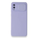 Nettech Samsung Galaxy A02 Uyumlu Kızaklı Kamera Korumalı Arka Koruma Kılıf (Lila) NT87133