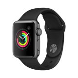 Apple Watch Series 3  Alüminyum  38mm  GPS  Gece yarısı