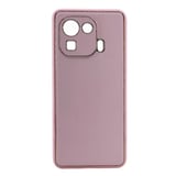 Nettech Xiaomi Mi 11 Pro Uyumlu Coco Leather Seri Arka Koruma Kılıf (Pembe) NT99668