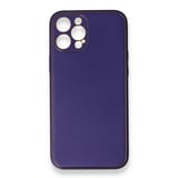 Nettech Apple iPhone 12 Pro Uyumlu Coco Leather Seri Arka Koruma Kılıf (Mor) NT86061
