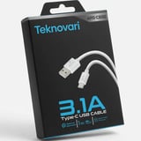 Teknovari TypeC 3.1A Şarz ve Data Kablosu