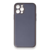 Nettech Apple iPhone 13 Pro Max Uyumlu Coco Leather Seri Arka Koruma Kılıf (Gri) NT90472