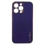 Nettech Apple iPhone 13 Pro Uyumlu Coco Leather Seri Arka Koruma Kılıf (Mor) NT90461
