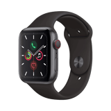 Apple Watch Series 5  Alüminyum  44mm  Cellular  Gece yarısı