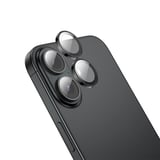 Nettech Apple iPhone 16 Uyumlu Alüminyum Seri Kamera Cam Koruyucu (Siyah) NT111111