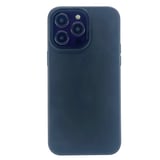 Nettech Apple iPhone 14 Pro Uyumlu Metal Çerçeveli Deri Arka Koruma Kılıf (Siyah) NT101513