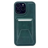 Nettech Apple iPhone 13 Pro Uyumlu Suni Deri Kartlık Arka Koruma Kılıf (Yeşil) NT101525