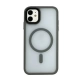 Nettech Apple iPhone 11 Uyumlu Mat Renkli MagSafe Arka Koruma Kılıf (Gri) NT104728