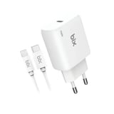 BXCL20TA 20W PD Hızlı Şarj Adaptörü + 3A USBC To Lightning Kablo 1.2 Metre