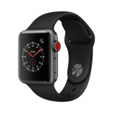 Apple Watch Series 3  Alüminyum  38mm  Cellular  Gece yarısı