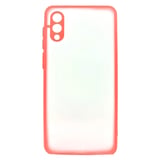 Nettech Samsung Galaxy A02 Uyumlu Kontrast Renkli Tuş Seri Arka Koruma Kılıf (Kırmızı) NT88717